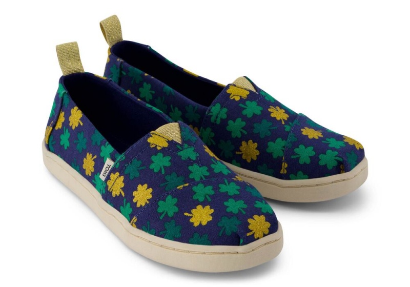 Toms Youth Lucky Shimmer Clovers Kids Shoe Blumen | 2386UMKXR