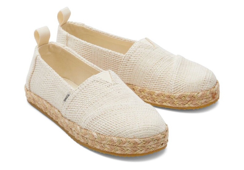 Toms Youth Metallic Kids Shoe Beige | 5821ZNPEW