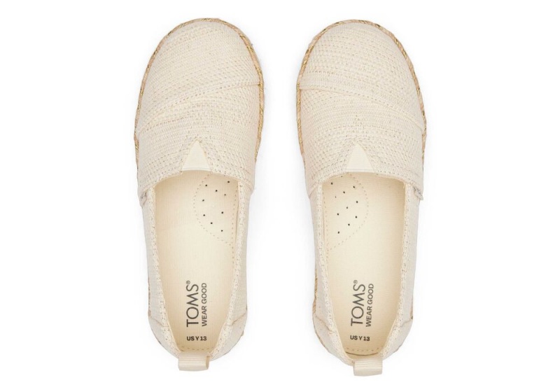 Toms Youth Metallic Kids Shoe Beige | 5821ZNPEW