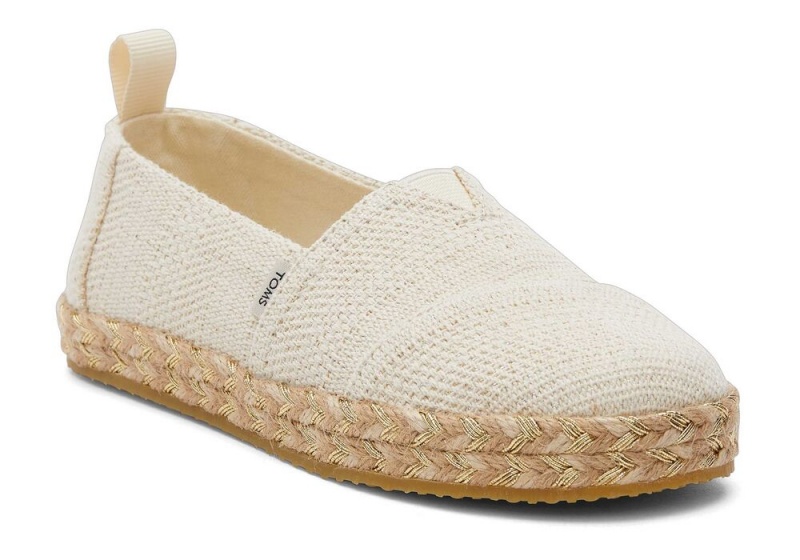 Toms Youth Metallic Kids Shoe Beige | 5821ZNPEW