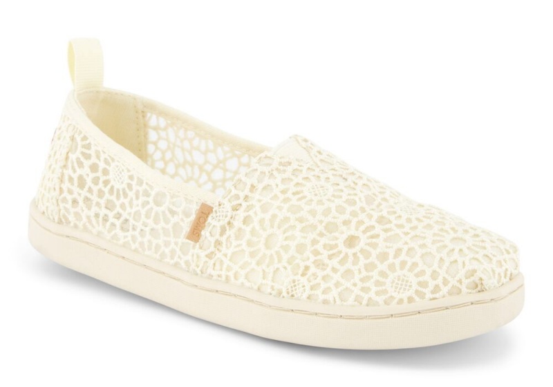 Toms Youth Moroccan Crochet Kids Shoe Beige | 0985MAIQV