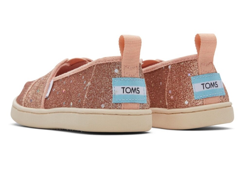 Toms Youth Rose Cosmic Glitter Kids Shoe Rosa Gold | 5710GNRHW